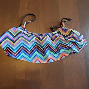 Xhilaration bikini top multicolor chevron size L